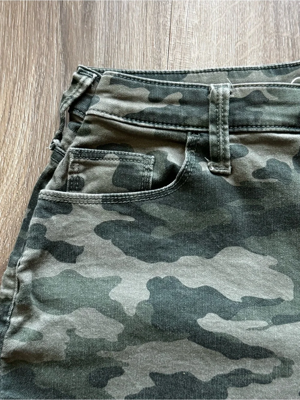 Universal Thread Green Camo Denim Shorts
